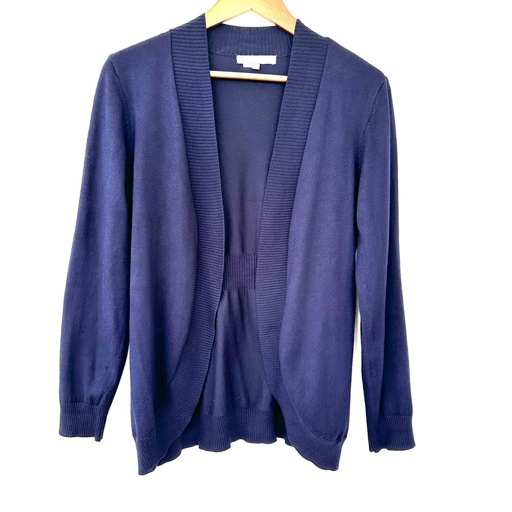 89th & Madison open cardigan, fitted at the waist, in a rayon blend knit
